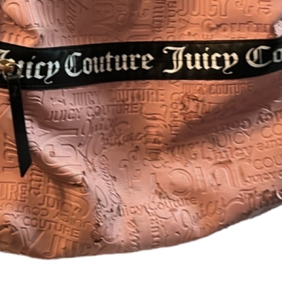 Juicy Couture Word Search TFY Our Zips Say It All Pink Backpack Flaws - Picture 4 of 10